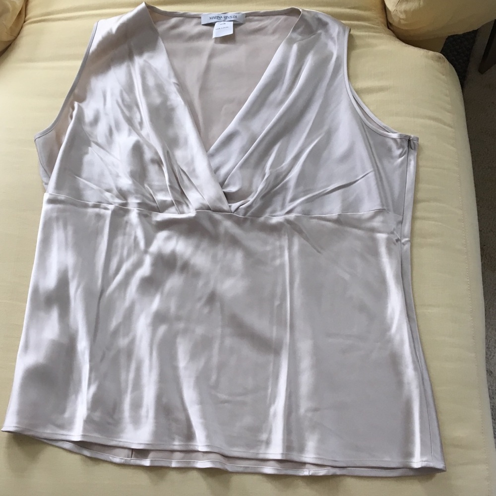 Marina Rinaldi silk tank top.